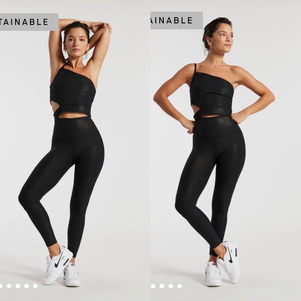 NWT Beyond Yoga Softshine High Waisted Midi Legging Stardust Foil Size Small